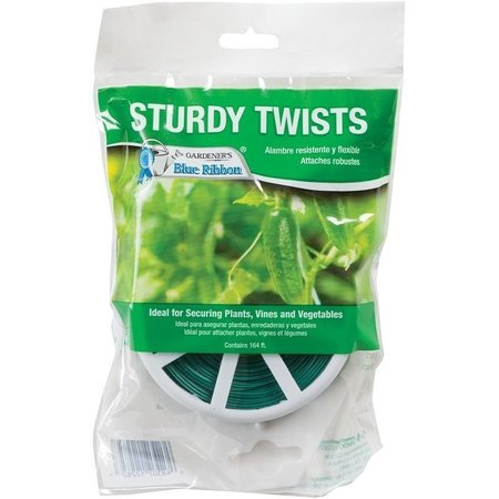 GARDENERS BLUE RIBBON T009B Sturdy Stretch Twist Tie with Cutter, 164 ft L, Plastic T009B-6